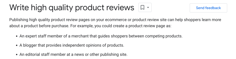 Write high quality product reviews